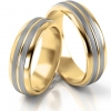 Złote obrączki ślubne dwukolorowe pierścienie próby 585